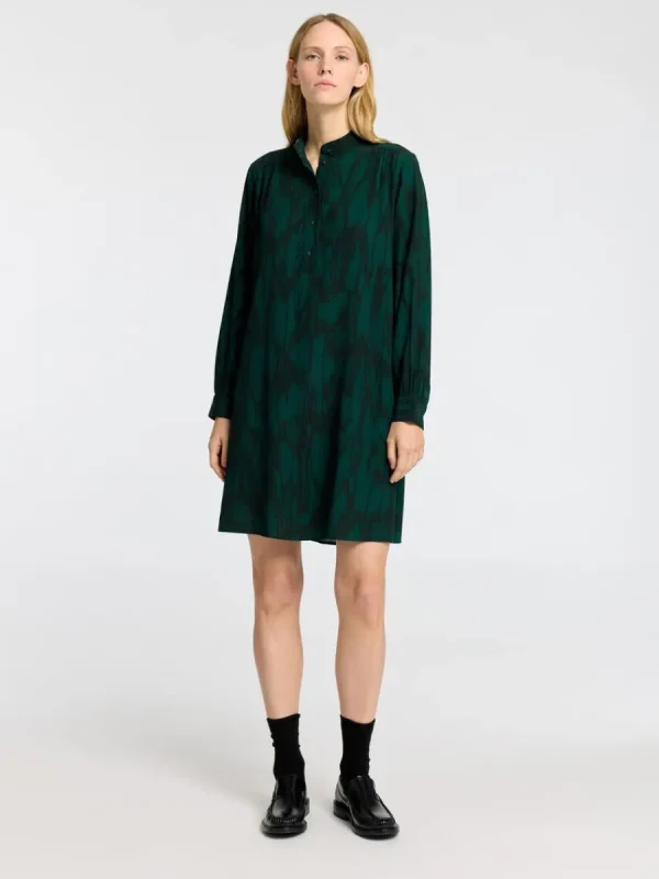 SELECTED TRYCKTA KORT KLÄNNING Green Store