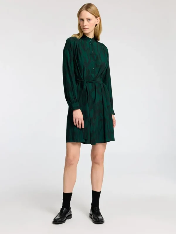SELECTED TRYCKTA KORT KLÄNNING Green Store