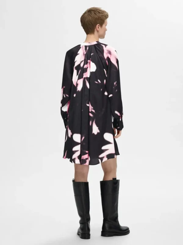 SELECTED TRYCKTA KORT KLÄNNING Pink Best