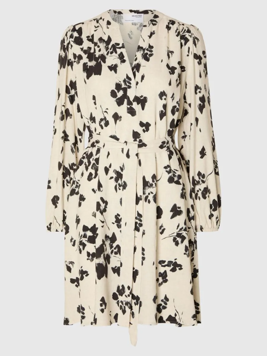 tryckta_kort_klnning_5-5.webp SELECTED TRYCKTA KORT KLÄNNING Beige Cheap