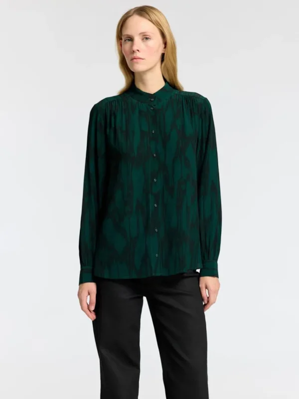 SELECTED TRYCKTA LÅNGÄRMAD SKJORTA Green Best