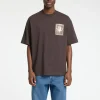 SELECTED TRYCKTA RUNDRINGAD T-SHIRT Brown Flash Sale