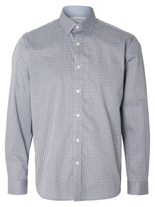 SELECTED TRYCKTA SKJORTA Blue Online