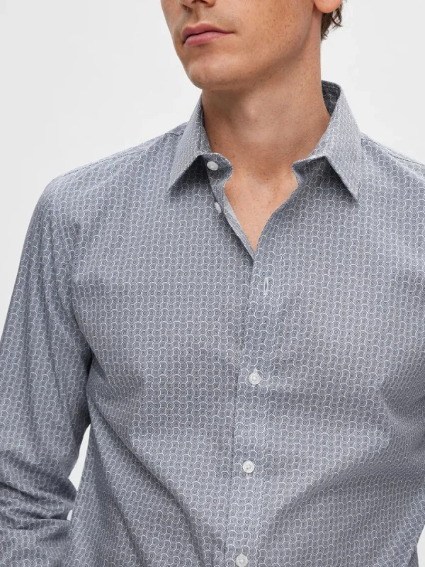 SELECTED TRYCKTA SKJORTA Blue Online