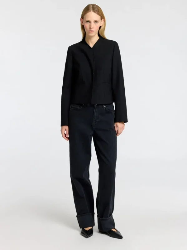 SELECTED ÅTSITTANDE KAVAJ Black Clearance