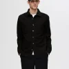 SELECTED TWILL ÖVERSKJORTA Black New