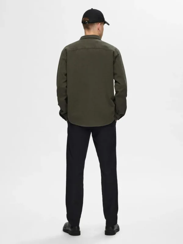 SELECTED TWILL ÖVERSKJORTA Green Discount