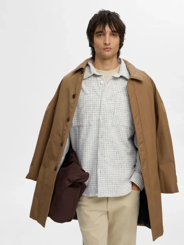 SELECTED TWILL ÖVERSKJORTA Grey Shop