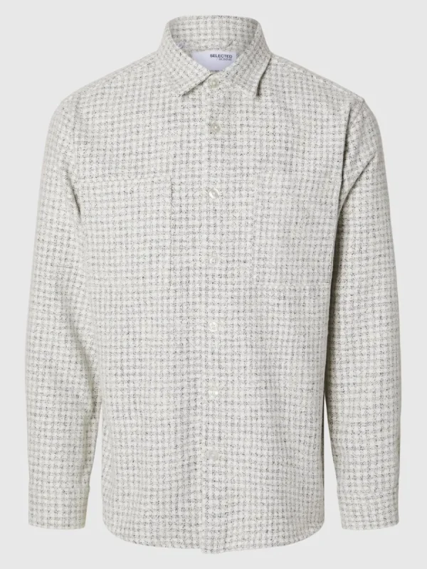 SELECTED TWILL ÖVERSKJORTA Grey Shop