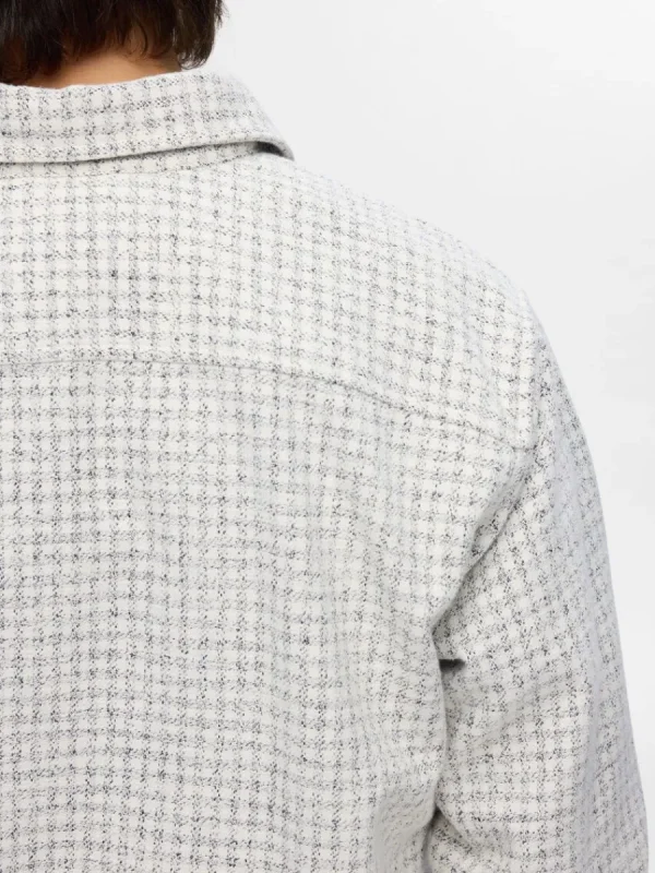 SELECTED TWILL ÖVERSKJORTA Grey Shop