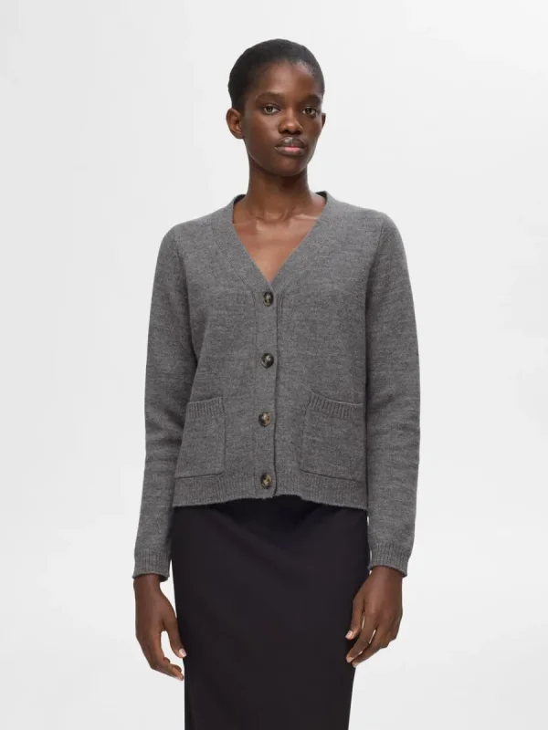 SELECTED 100% ULL KOFTA Grey Fashion