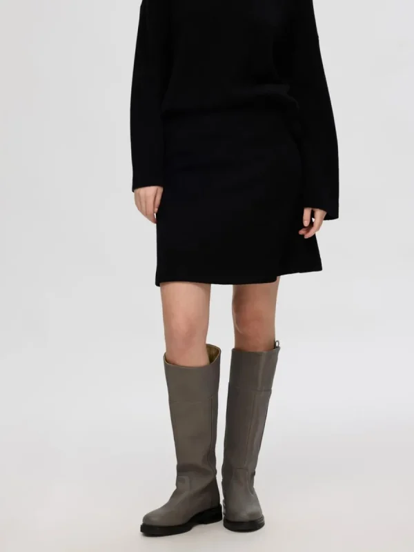 SELECTED 100% ULL MINIKJOL Black Shop