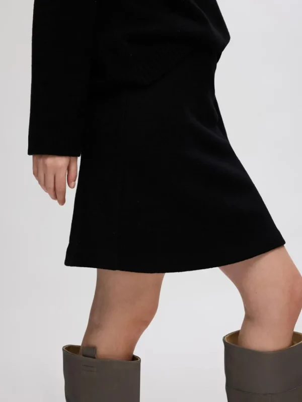 SELECTED 100% ULL MINIKJOL Black Shop