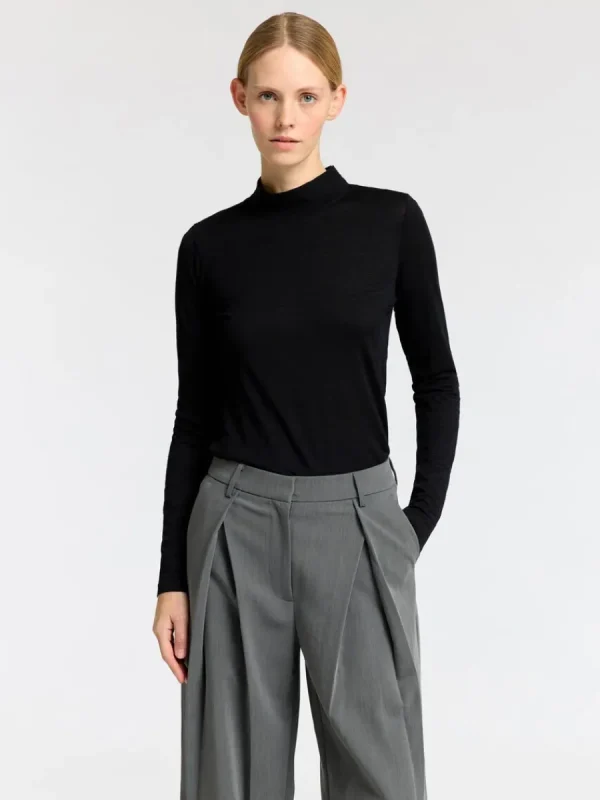 SELECTED 100% ULL POLOTRÖJA Black Discount