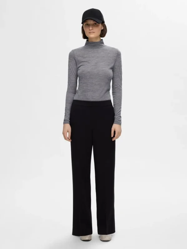 SELECTED 100% ULL POLOTRÖJA Grey Shop