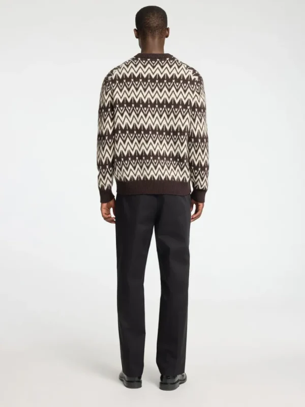 SELECTED 100% ULL RUNDRINGAD TRÖJA Brown Hot