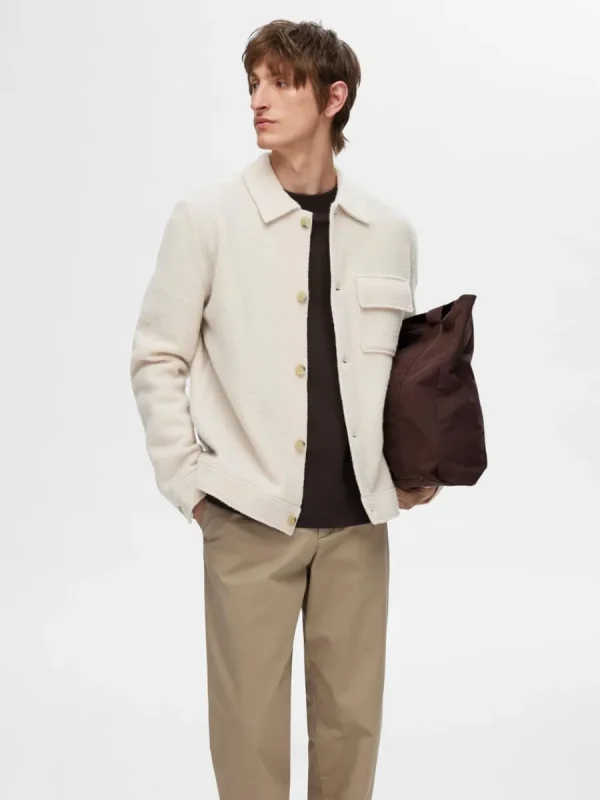 SELECTED 100% ULL SHACKET Beige Hot