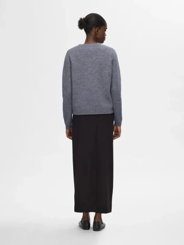 SELECTED 100% ULL TRÖJA Grey Discount