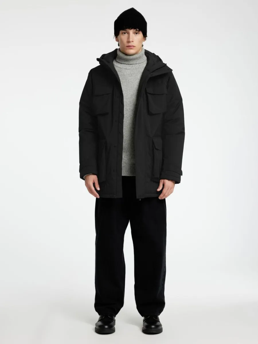 vadderad_parkas_2.webp SELECTED VADDERAD PARKAS Black Clearance
