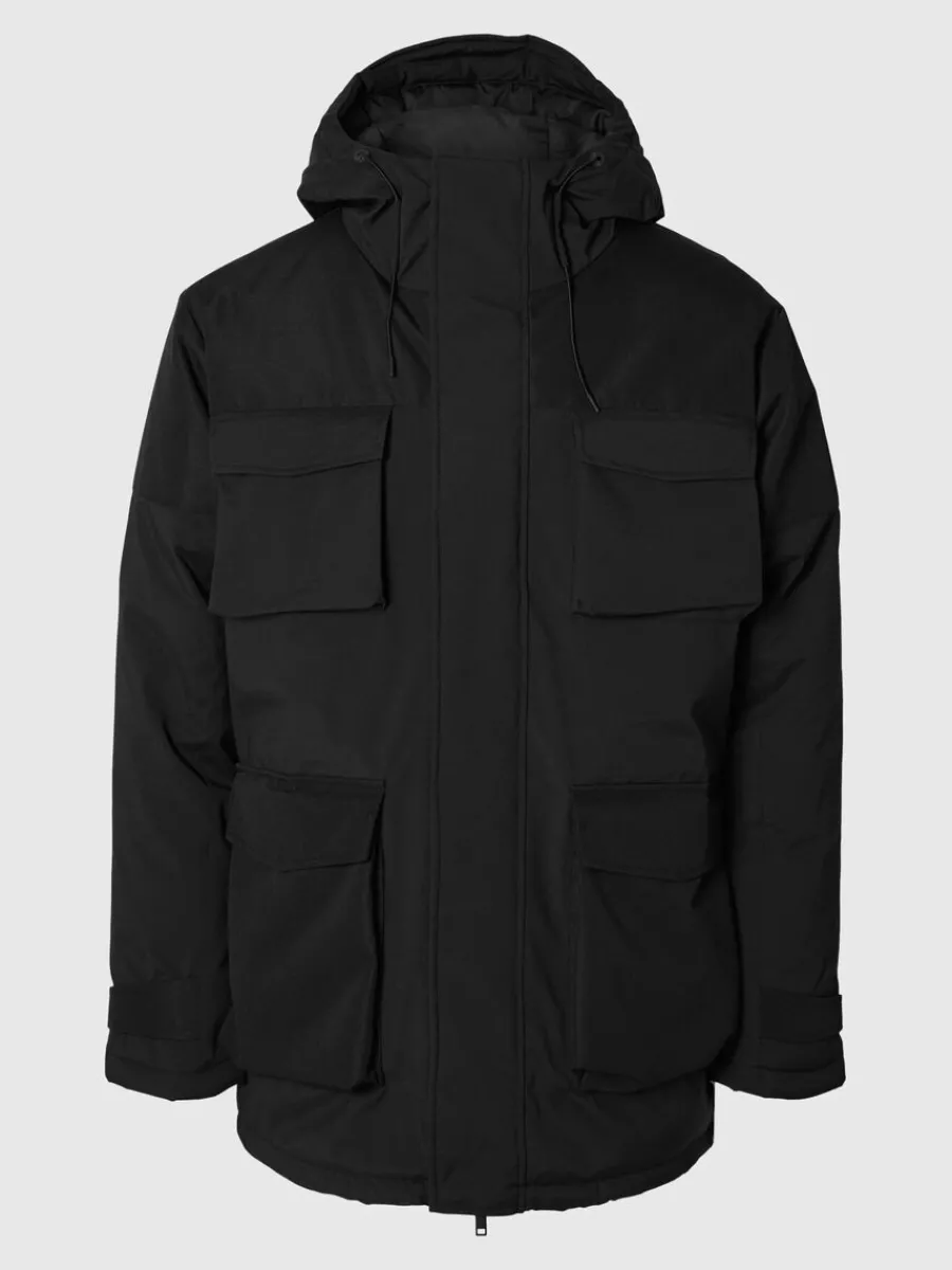 vadderad_parkas_4.webp SELECTED VADDERAD PARKAS Black Clearance