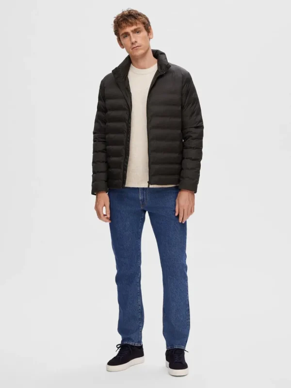 SELECTED VADDERAD QUILTAD JACKA Black Shop