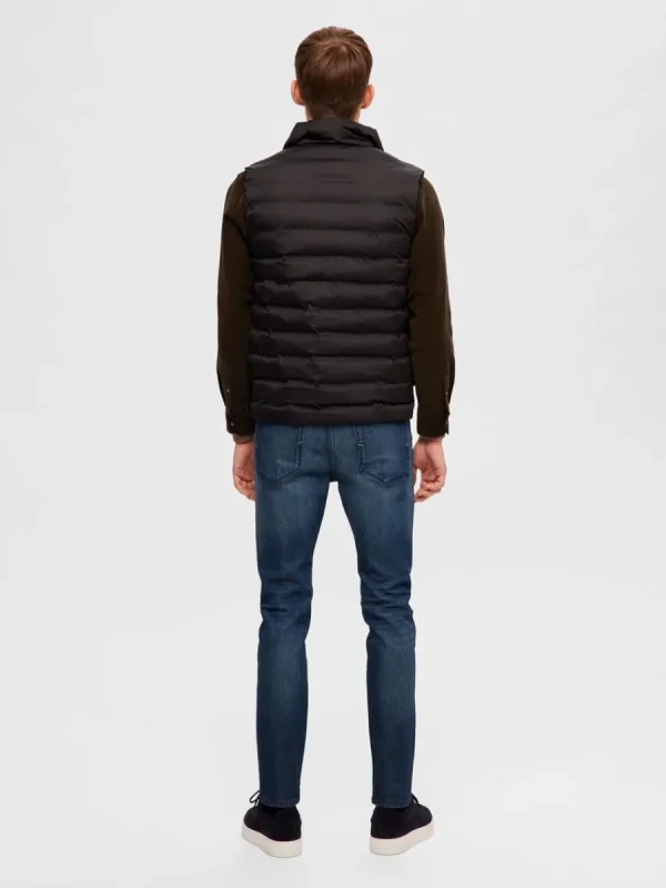 SELECTED VADDERAD QUILTAD VÄST Black Flash Sale
