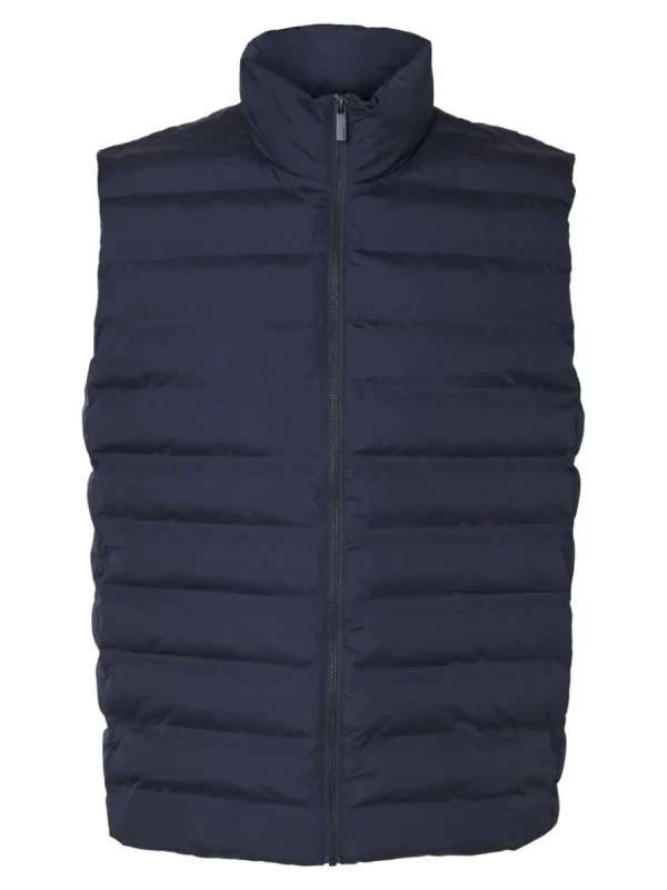 SELECTED VADDERAD QUILTAD VÄST Blue Fashion