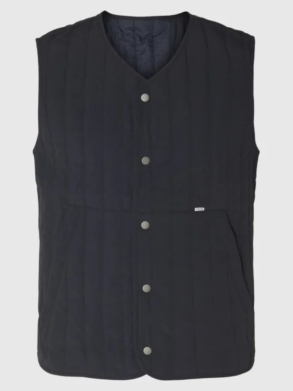 SELECTED VADDERAD QUILTAD VÄST Blue Best