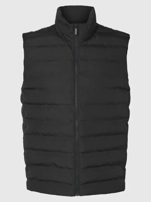 SELECTED VADDERAD QUILTAD VÄST Black Flash Sale