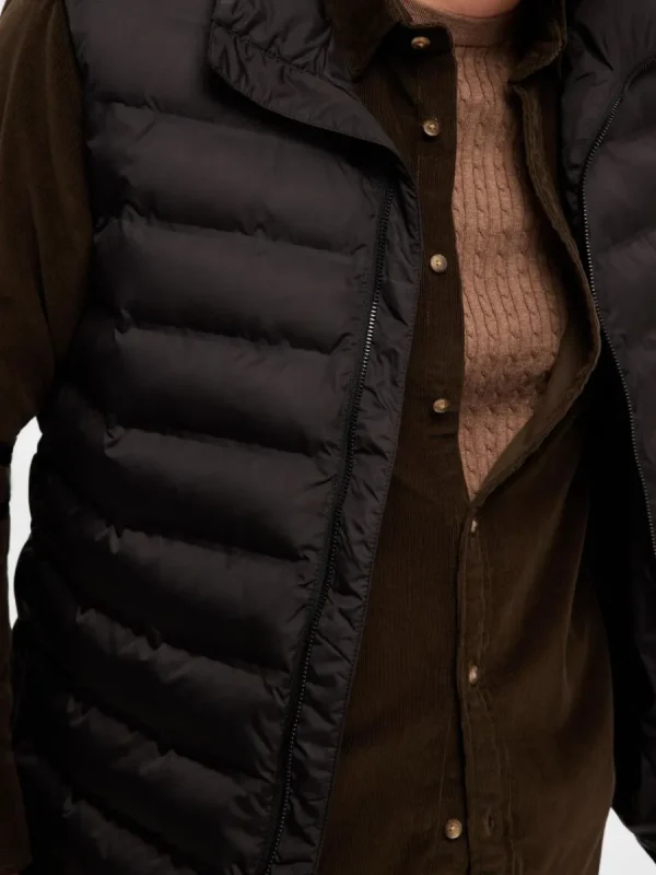 SELECTED VADDERAD QUILTAD VÄST Black Flash Sale