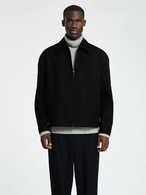 SELECTED VATTENAVVISANDE KORT JACKA Black Flash Sale