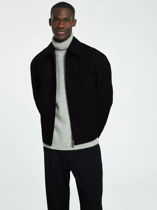 SELECTED VATTENAVVISANDE KORT JACKA Black Flash Sale