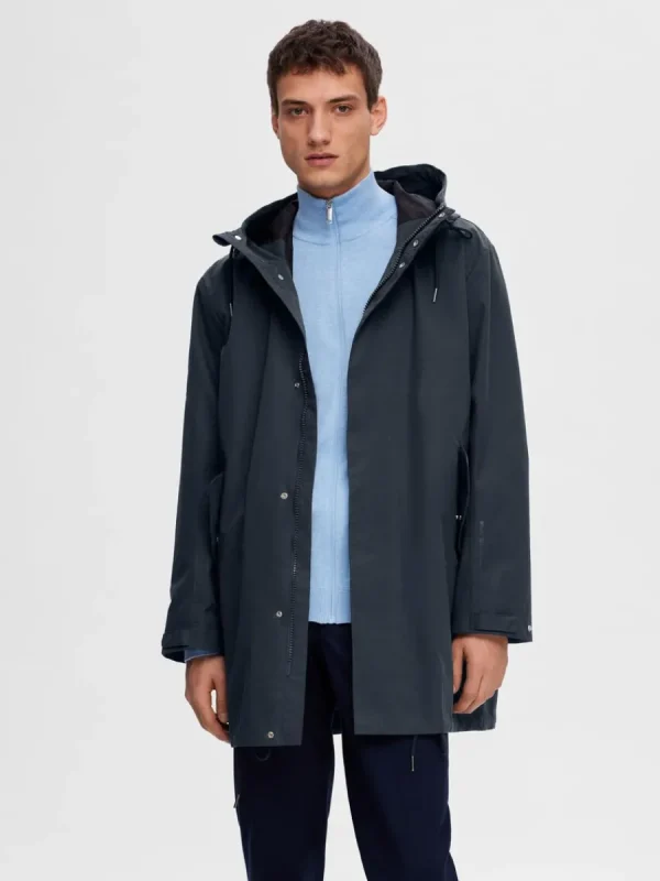 SELECTED VATTENAVVISANDE PARKAS Blue Clearance