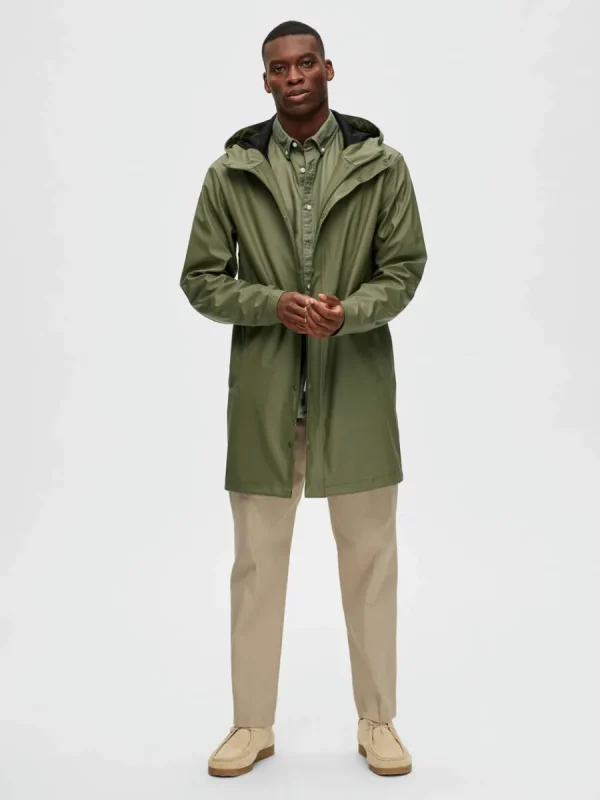 SELECTED VATTENTÄT REGNJACKA Green New