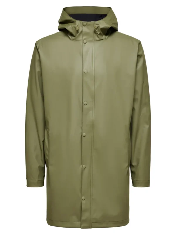 SELECTED VATTENTÄT REGNJACKA Green New
