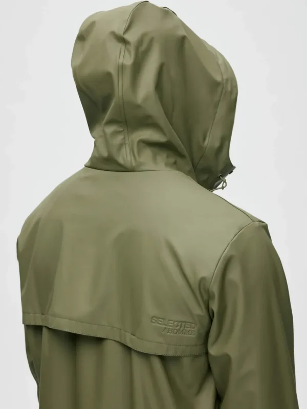 SELECTED VATTENTÄT REGNJACKA Green New