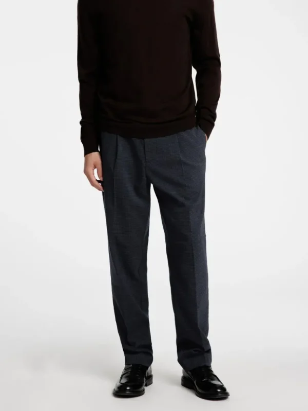 SELECTED VECKAD BYXOR Blue Flash Sale