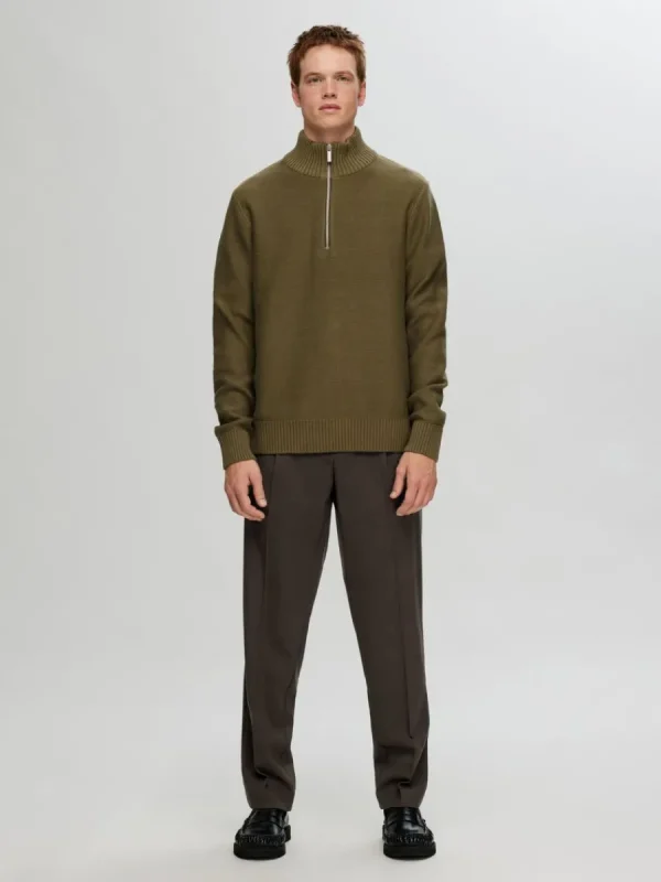 SELECTED VECKAD BYXOR Brown Best
