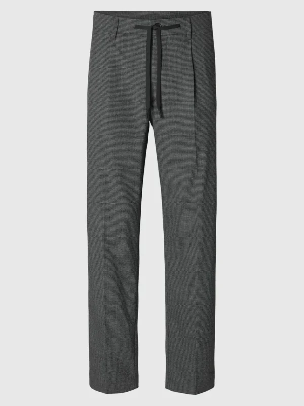 SELECTED VECKAD BYXOR Grey Hot