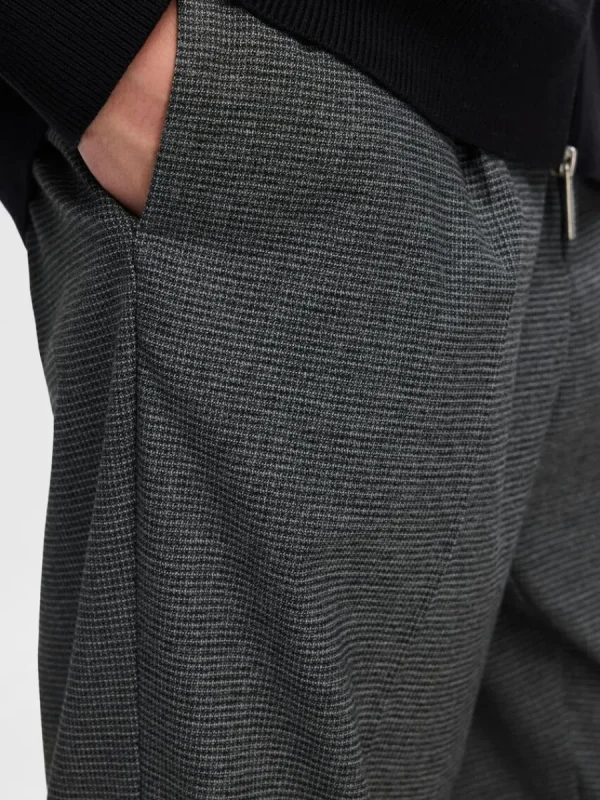 SELECTED VECKAD BYXOR Grey Hot