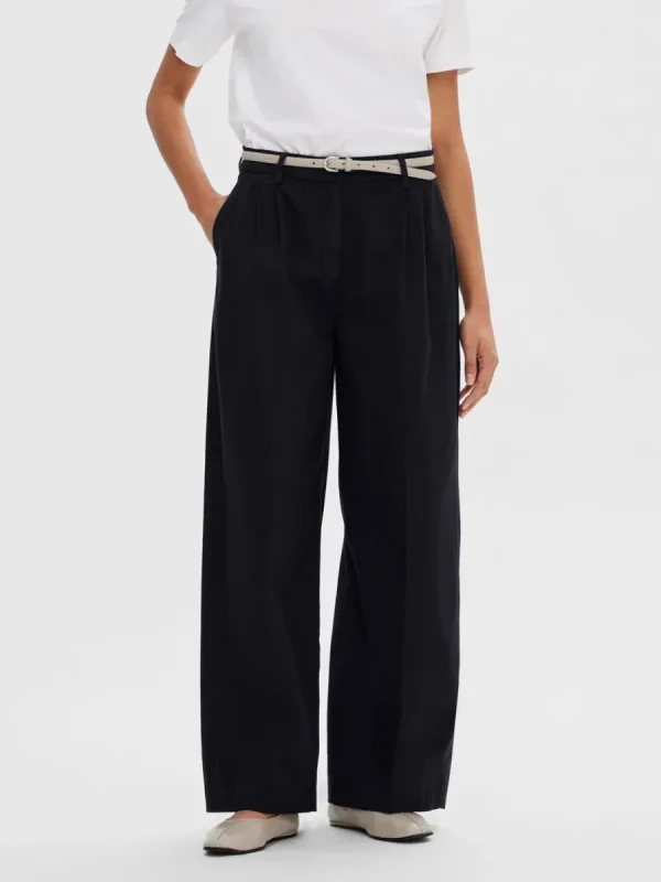 SELECTED VECKAD BYXOR MED VIDA BEN Blue Fashion