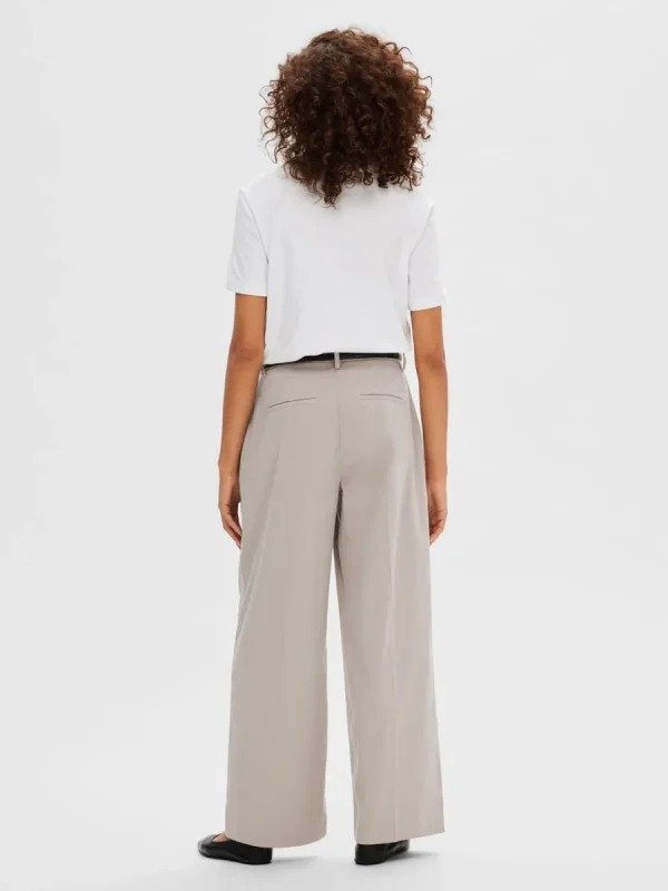 SELECTED VECKAD BYXOR MED VIDA BEN Beige Cheap
