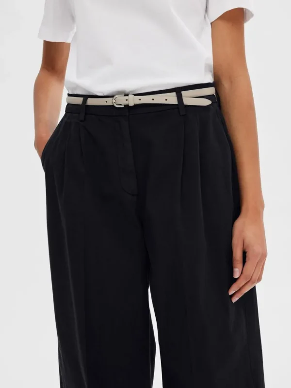 SELECTED VECKAD BYXOR MED VIDA BEN Blue Fashion