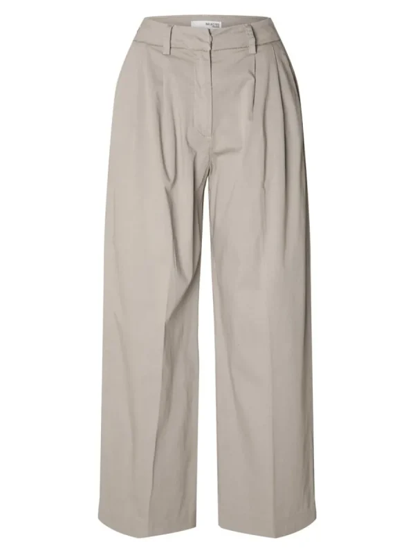 SELECTED VECKAD BYXOR MED VIDA BEN Beige Cheap