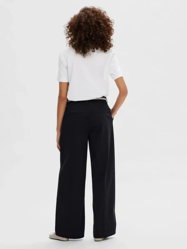 SELECTED VECKAD BYXOR MED VIDA BEN Blue Fashion
