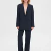 SELECTED ÖVERDIMENSIONERAD ENKELKNÄPPT KAVAJ Blue Flash Sale