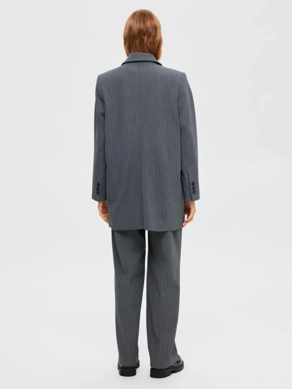 SELECTED ÖVERDIMENSIONERAD ENKELKNÄPPT KAVAJ Grey Flash Sale