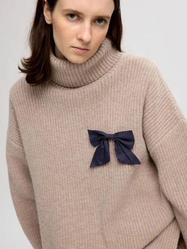 SELECTED ÖVERDIMENSIONERAD POLOKRAGE TRÖJA Brown Sale