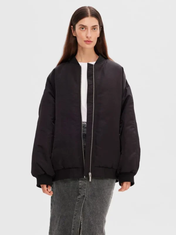 SELECTED ÖVERDIMENSIONERAD RE:DOWN® BOMBERJACKA Black Shop