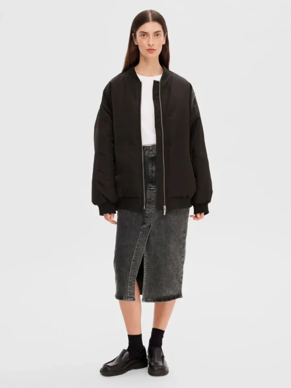 SELECTED ÖVERDIMENSIONERAD RE:DOWN® BOMBERJACKA Black Shop